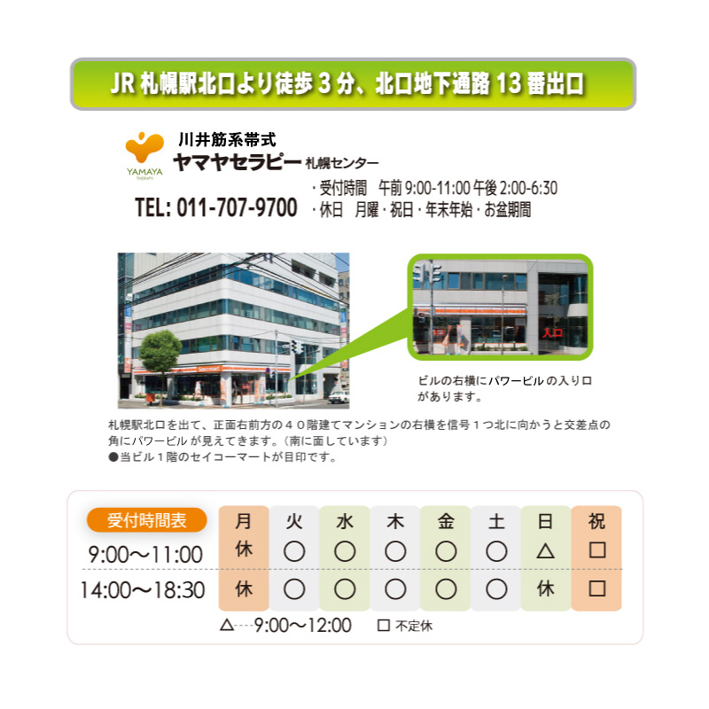 トッページアクセス受付時間表